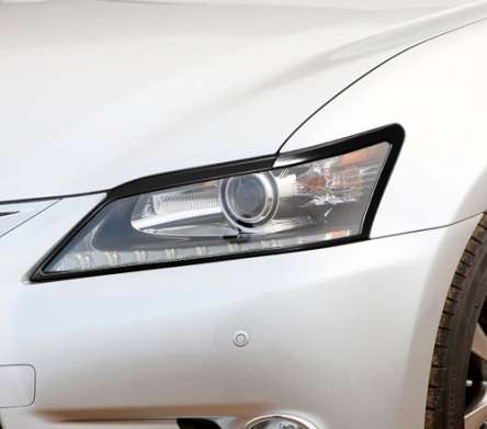 Накладки на передние фары черные IDFR 1-LS202-01BK для Lexus GS 2012-