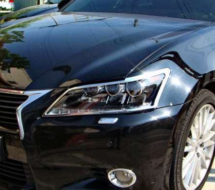 Накладки на передние фары хромированные IDFR 1-LS202-01C для Lexus GS 2012-