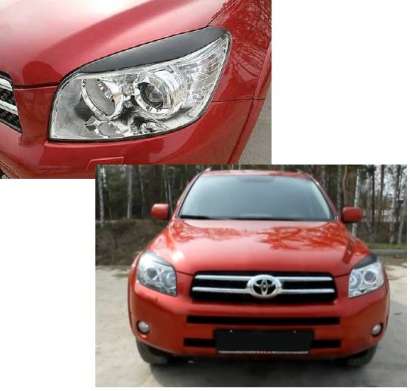 Реснички на фары под покраску (2шт), для авто Toyota Rav4 2006-2010