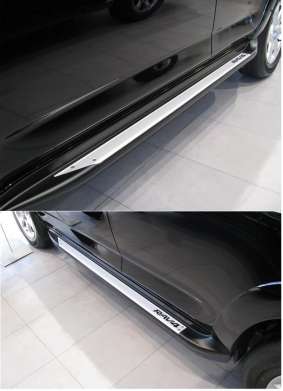 Подножки интегрированные (без крепежа), алюминий, 2шт, для авто Toyota Rav4 длинная база 2006-2013
