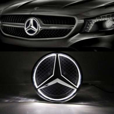 Эмблема решетки радиатора хромированная с подсветкой для Mercedes-Benz W212 E-Class 2013-2016