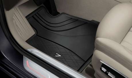 Коврики салона передние резина черные оригинал для BMW 7-series G11/G12 2015-
