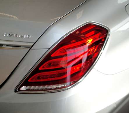 Накладки на задние фонари хромированные IDFR 1-MB606-02C для Mercedes Benz W222 S-Class 2017-2019