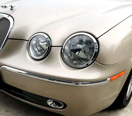 Накладки на передние фары хромированные IDFR 1-JR812-01C для Jaguar S-Type 2003-2008