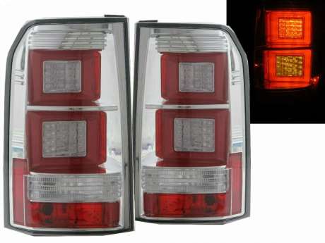 Задние фонари диодные хромированные New Style для Land Rover Discovery 3 2005-2009