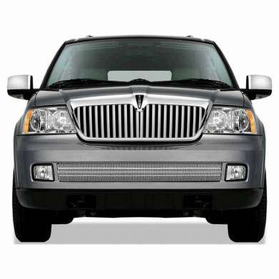 Решетка в передний бампер вертикальная хромированная Premium FX PFXG0263 для Lincoln Navigator 2005-2006
