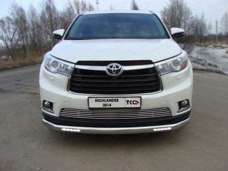 Решетка радиатора 12 мм код TOYHIGHL14-05 для TOYOTA HIGHLANDER 2014-2016