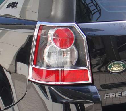 Накладки на задние фонари хромированные IDFR 1-LR002-02C для Land Rover Freelander 2006-