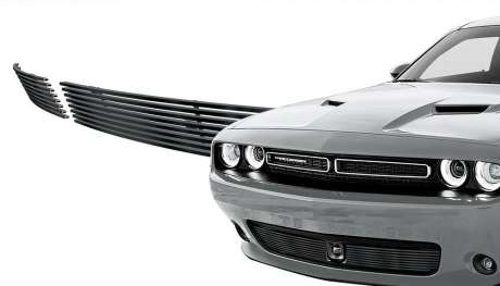 Решетки в передний бампер черные Onegrille D66338J для Dodge Challenger 2015-2018 (а/м с круиз контролем)