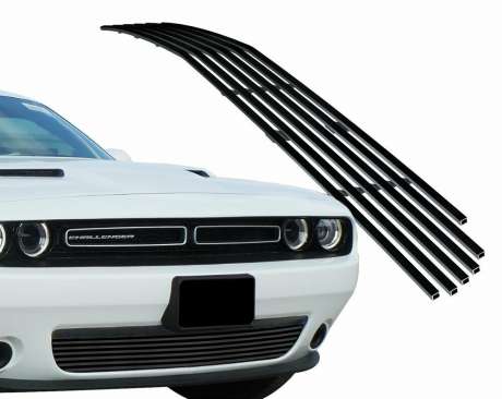 Решетка в передний бампер черная Onegrille D66339J для Dodge Challenger 2015-2018 (а/м без круиз контроля)