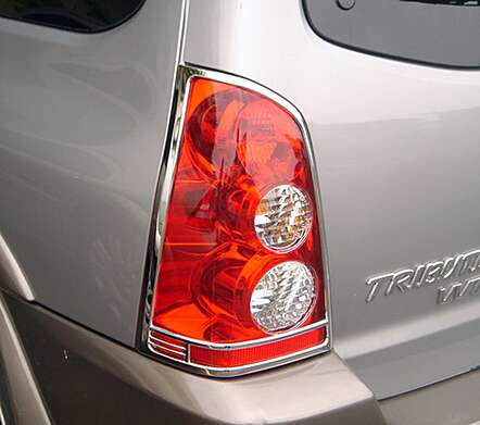 Накладки на задние фонари хромированные IDFR 1-MZ441-02C для Mazda Tribute 2006-2011
