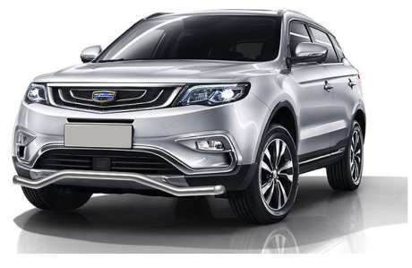 Защита переднего бампера волна диам.57мм, нержавейка, для авто Geely Atlas 2017-