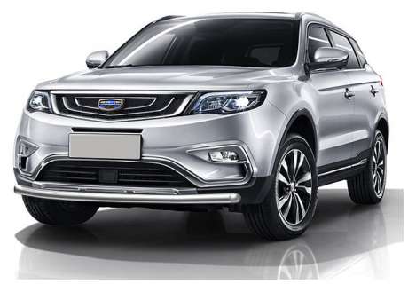 Защита переднего бампера труба диам.57мм, нержавейка, для авто Geely Atlas 2017-