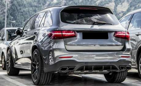 Диффузор заднего бампера с насадками AMG Look для Mercedes-Benz GLC X253 2015-2019