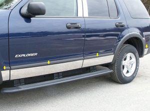 Молдинги боковые стальные для Ford Explorer 2006-2010