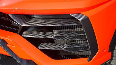 Накладки на решетки воздухозаборников переднего бампера (карбон) Novitec Esteso для Lamborghini Urus (оригинал, Германия)