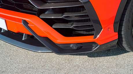 Накладки на передний бампер (карбон) Novitec Esteso для Lamborghini Urus (оригинал, Германия)