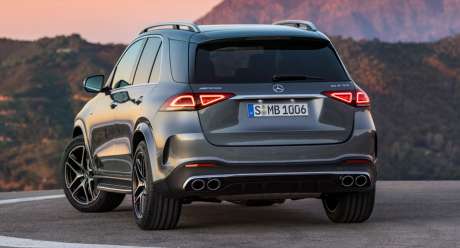 Диффузор заднего бампера с насадками GLE53 AMG для Mercedes GLE W167 (оригинал, Германия)