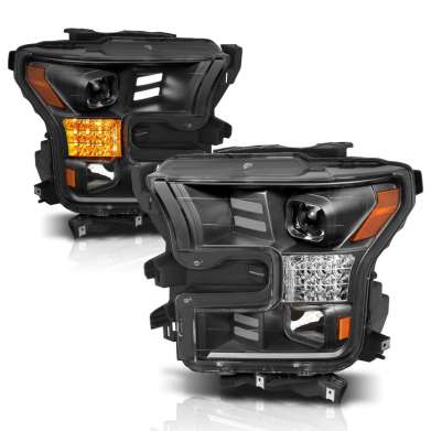 Передняя оптика диодная черная Anzo 111408 для Ford F-150 2015-2017
