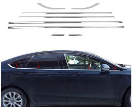 Hижние молдинги стекол, нержавейка 8шт, для авто Ford Mondeo седан 2014-
