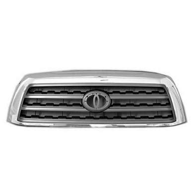 Решетка радиатора серебристая с хромированной рамкой Premium Model для Toyota Sequoia 2008-2014