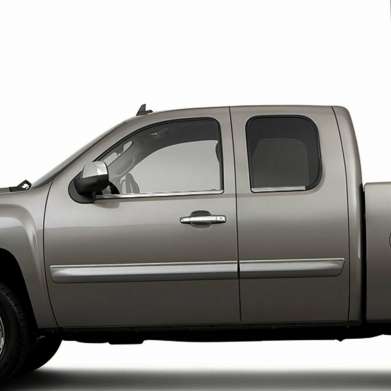 Накладки на уплотнители стекол стальные комплект 4шт. Brite Chrome BCIS003 для Chevrolet Silverado Extended Cab 2007-2013