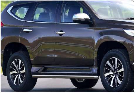 Окантовка штатных подножек диам.50мм, нержавейка, для авто Mitsubishi Pajero Sport 2016-