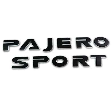 Логотип на капот цвет черный матовый для Mitsubishi Pajero Sport 2016-2018