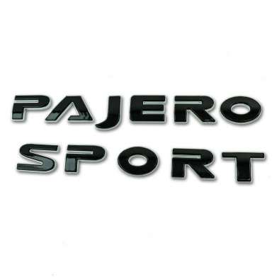 Логотип на капот цвет черный глянцевый для Mitsubishi Pajero Sport 2016-2018