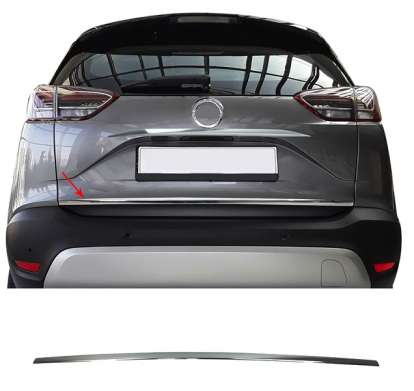Накладка на нижнюю кромку крышки багажника, нержавейка 1шт, для авто Opel Crossland X 2017-