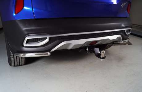 Защита заднего бампера уголки диам.42мм, нержавейка, для авто Kia Seltos 2019-