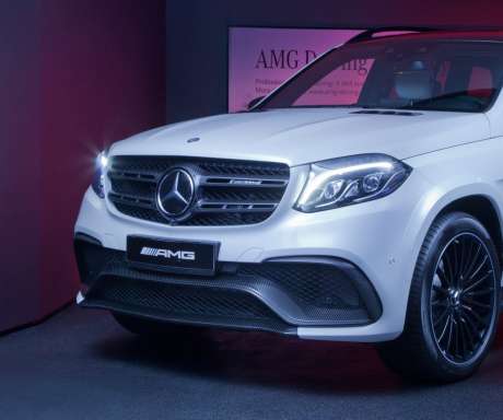 Ресницы переднего бампера (карбон) для Mercedes-Benz X166 GLS-Class 2016-2019