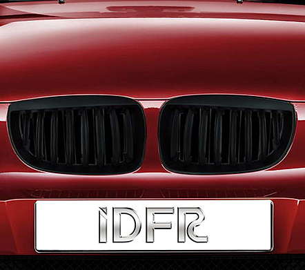 Решетки радиатора черные IDFR 1-BW050-04B для BMW E87 2003-2008