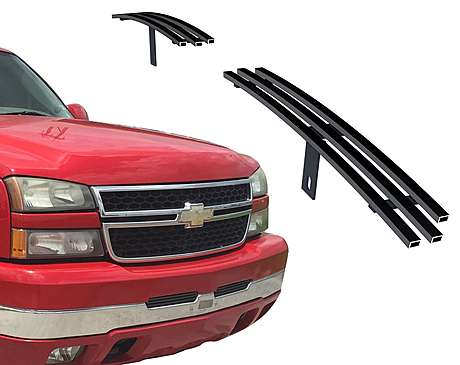 Решетки в передний бампер черные Onegrille N19-J20358C для для Chevrolet Silverado 2003-2006