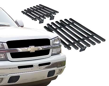 Решетки боковые в передний бампер черные Onegrille C85303J для для Chevrolet Silverado 1500/2500 2003-2006