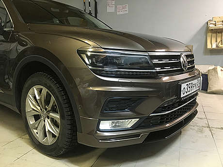 Накладка на передний бампер под покраску Parsan PA-VWTII-PN01 для Volkswagen Tiguan II 