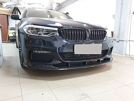 Сплиттер переднего бампера под покраску Parsan PA-B5G30-SB01 для BMW 5-серии (G30) M-Sport