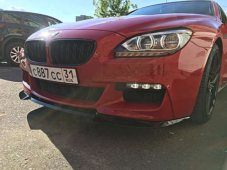 Сплиттер переднего бампера под покраску Parsan PA-B6F13-SB01 для BMW 6-серии (F12/F13/F06) M-Sport