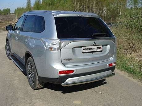 Защита задняя (центральная) 60,3 мм MITOUT14-12 для Mitsubishi Outlander 2014-2015