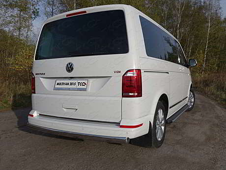 Защита задняя (овальная) 75х42 мм VWMULT15-16 для Volkswagen Multivan T6 2015-