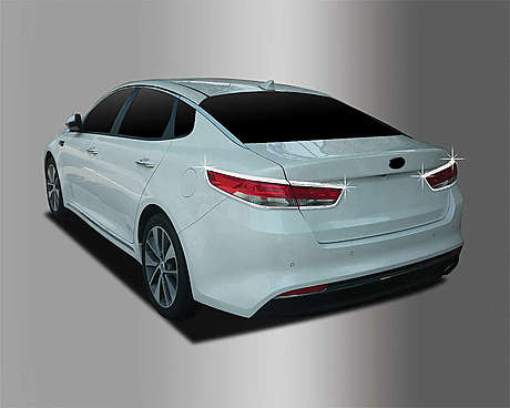 Накладки на задние фонари хромированные комплект 2шт. Autoclover D833 для Kia Optima K5 2015-2019