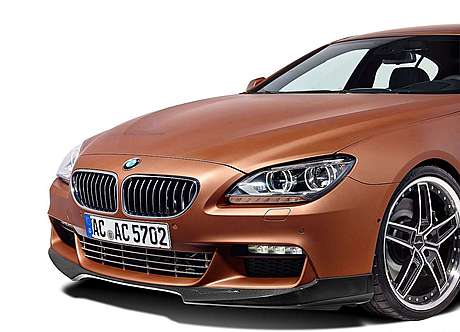 Накладка на передний бампер (карбон) AC Schnitzer для BMW F06 Gran Coupe M-Sport (оригинал, Германия)