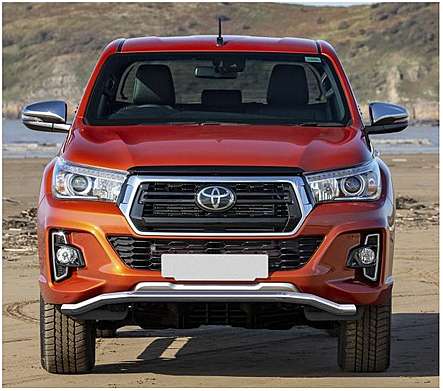 Защита переднего бампера волна диам.57мм, нержавейка, для авто Toyota HiLux Exclusive 2018-