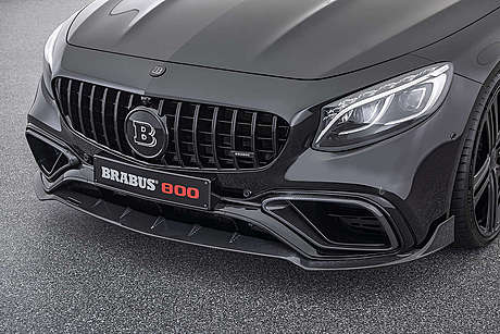 Спойлер переднего бампера (карбон) Brabus для Mercedes S63 AMG Coupe рестайлинг (C217) 2018+