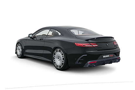 Накладки на задний бампер (карбон) Brabus для Mercedes S63 AMG Coupe рестайлинг (C217) 2018-2021