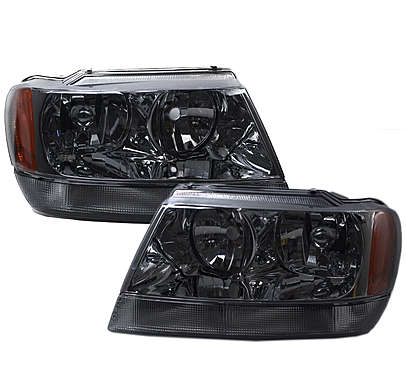 Передняя оптика темная OEM Style для Jeep Grand Cherokee 1999-2004