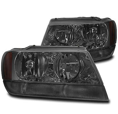 Передняя оптика темная OEM Style для Jeep Grand Cherokee Limited SE Sport 1999-2004