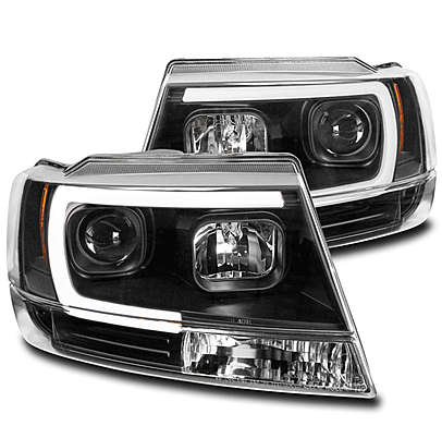 Передняя оптика черная LED Design для Jeep Grand Cherokee SUV 1999-2004