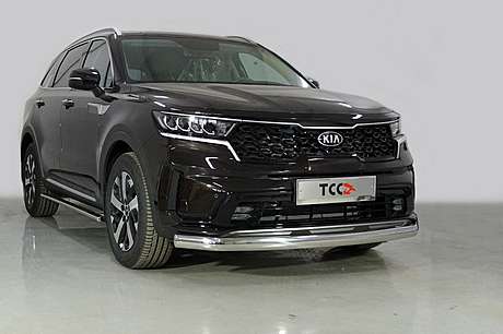 Защита передняя нижняя (овальная) 75х42 мм KIASOR20-17 для KIA Sorento 2020-