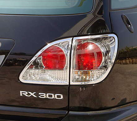 Накладки на задние фонари хромированные IDFR 1-LS600-02C для Lexus RX 300 1999-2004
